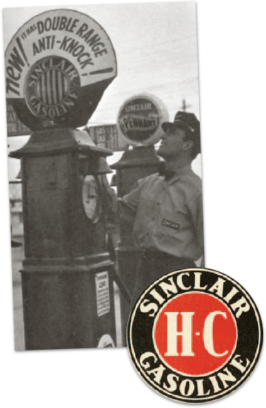 Sinclair gas pump with attendant