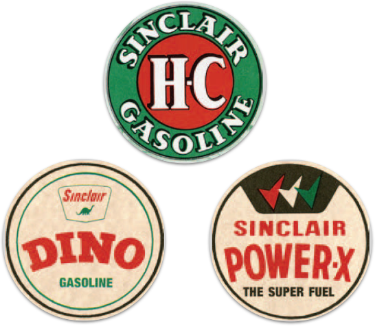 Sinclair Oil gas logos used in the 50s