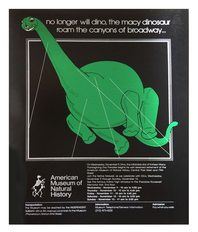 Sinclair Oil balloon poster for the american museum of natural history exibit