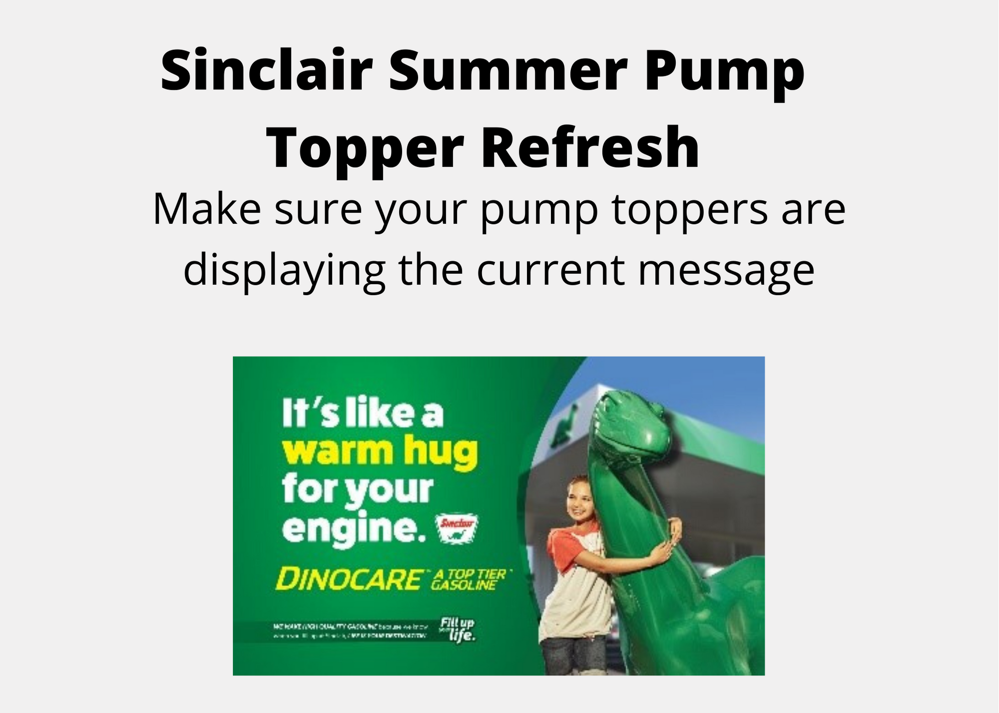 Pump topper