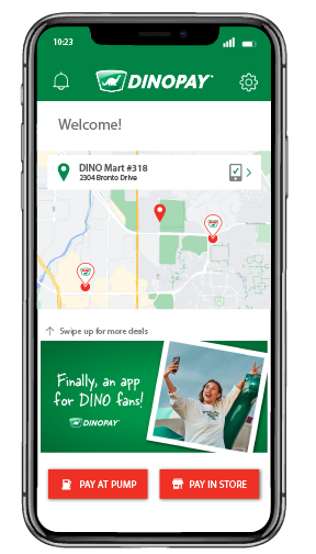 DINOPAY app screen