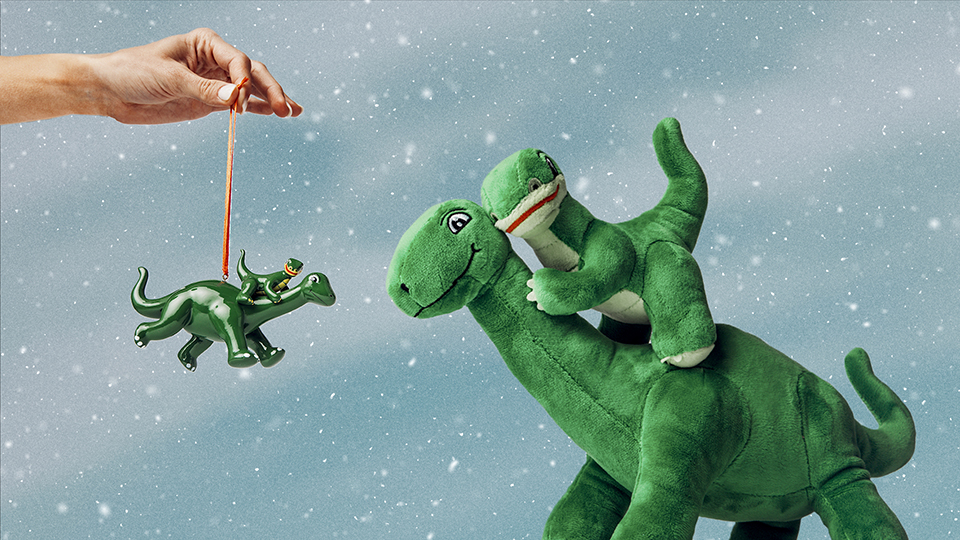 DINO Holiday Plush