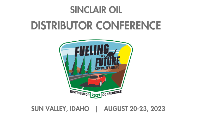 car driving through mountain pass with "fueling the future, Sun Valley, ID" and DINO