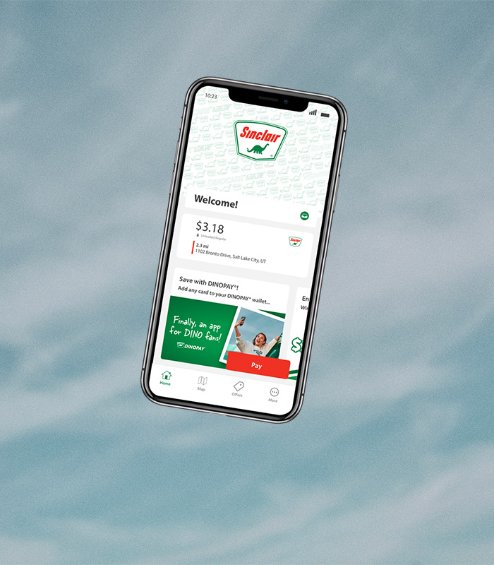 DINOPAY app on iPhone