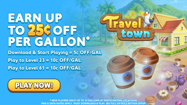 Earn 25 cents off per gallon