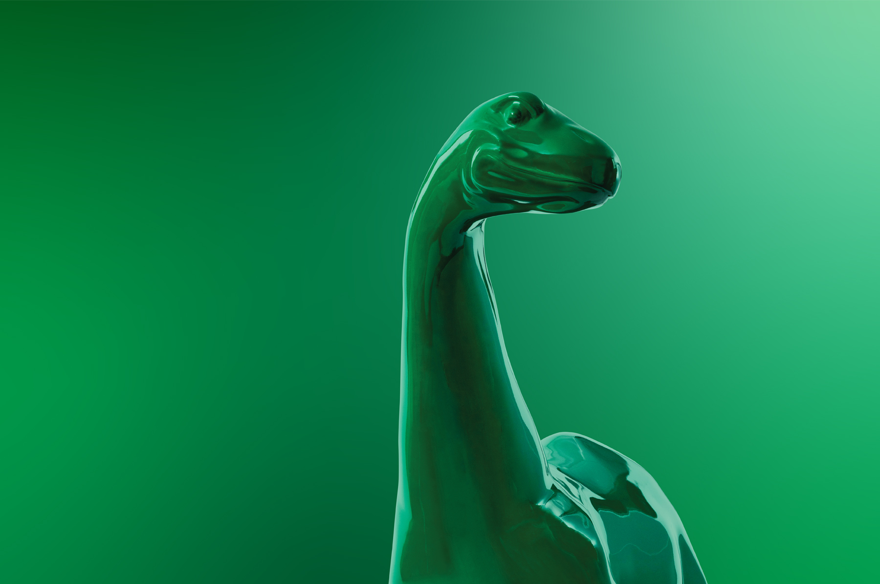 GO DINO! - Dino on a green background