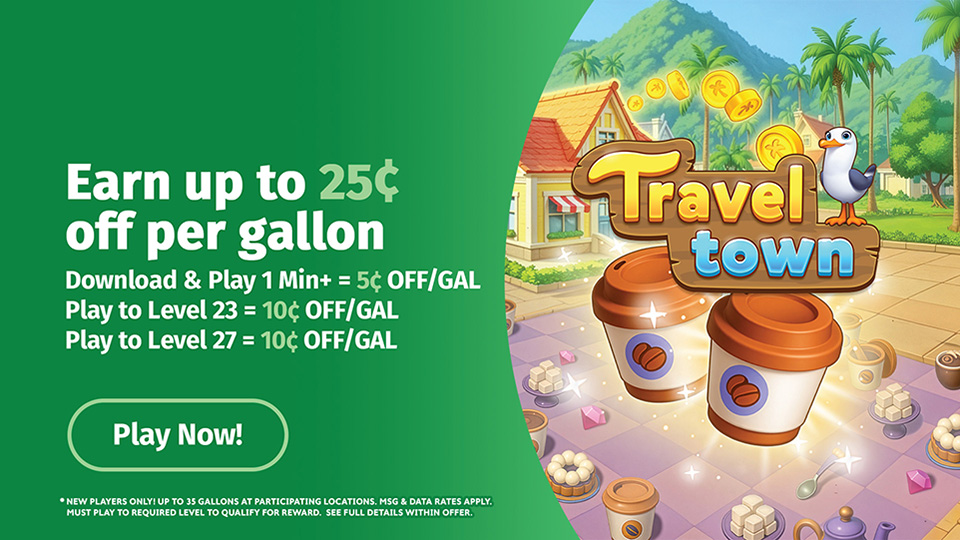 Play Travel Town and save