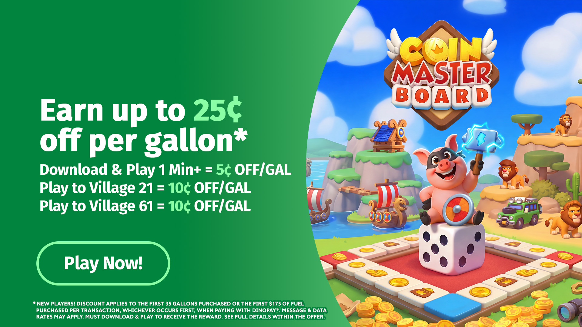 Play Coin Master Board and save