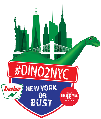 #DINO2NYC/></div>
<div><strong>Official Rules</strong></div>
<div><strong>NO PURCHASE NECESSARY</strong></div>
<div> </div>
<div>
<p>The “DINO2NYC” sweepstakes is sponsored by Sinclair Oil Corporation (referred to hereinafter as “Sinclair Oil” or “Sponsor”). Sponsor and its affiliates, and any other companies or agencies associated with the Contest (such as advertising, promotion, prize providers, fulfillment or judging agencies), together, hereinafter will be referred to as the “Contest Entities.”</p>
<p>Participation in the Contest constitutes the entrant's (“Entrant” or “you” or “your”) full and unconditional agreement and acceptance of these Official Rules including the decisions and interpretations of the Contest Entities, which are final on all matters relating to the Contest. Any Entrant who violates these Official Rules shall be subject to disqualification at the sole discretion of Sponsor. The Contest Entities also reserve the right to disqualify any person for behavior that is, at the Contest Entities’ sole discretion, considered outside the bounds of appropriate behavior relating to the Contest.</p>
<p>NO PURCHASE IS NECESSARY TO ENTER OR WIN. A PURCHASE WILL NOT INCREASE YOUR CHANCES OF WINNING. There is a maximum of one (1) entry per person per opportunity and a limit of one (1) prize per person.</p>
<p>ELIGIBILITY: The Contest is open to residents of the 50 United States and the District of Columbia, who are 18 years of age or older at the time of entry. Employees and agents of Sinclair Oil, and its present and future direct and indirect parents, affiliates, successors, partners and subsidiaries (“Employee(s)”) are not eligible to participate. The immediate families or household members of Employees are not eligible to participate. The Contest is governed by U.S. law, is subject to all applicable federal, state and local laws and regulations, and is void where prohibited or restricted by law or regulations.</p>
<p>HOW AND WHEN TO ENTER: To enter the Contest, all non-Employee entrants must do the following:</p>
<ol>
<li>Visit one of the six sites hosting a DINO2NYC event as indication on contest website: <a href=