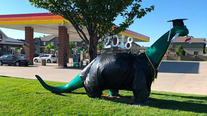 DINO statue at station