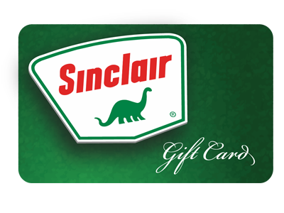 Image of a green Sinclair Gift Card